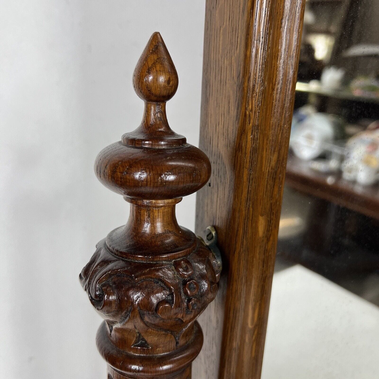 Specchio Antico basculante in legno da tavolo toeletta specchiera d'Epoca 800 Categoria  Specchi e Cornici