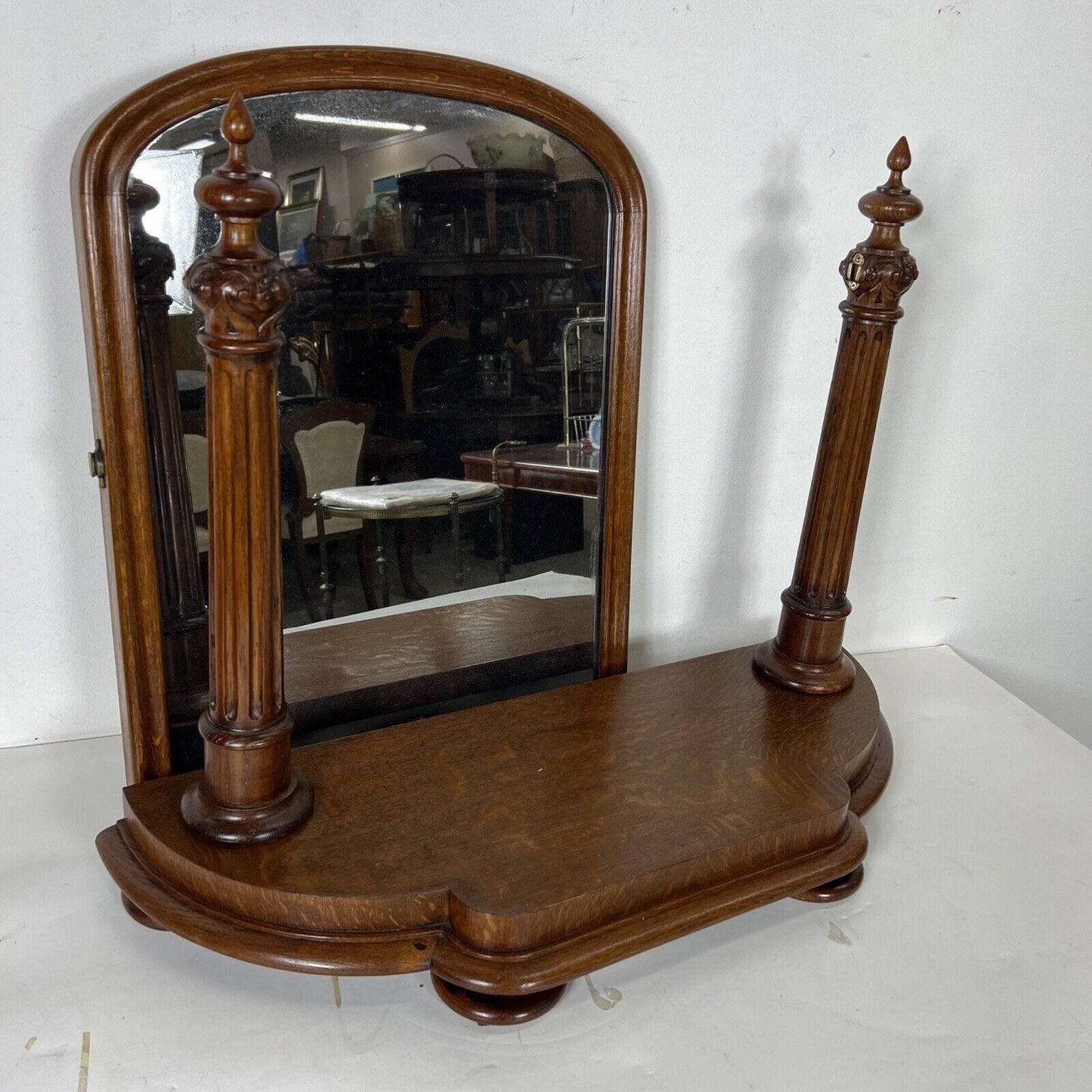 Specchio Antico basculante in legno da tavolo toeletta specchiera d'Epoca 800 Categoria  Specchi e Cornici