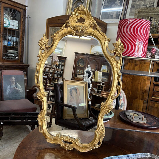 Specchio Antico Specchiera dorata con cornice in legno oro stile Barocco Rococo Categoria  Specchi e Cornici