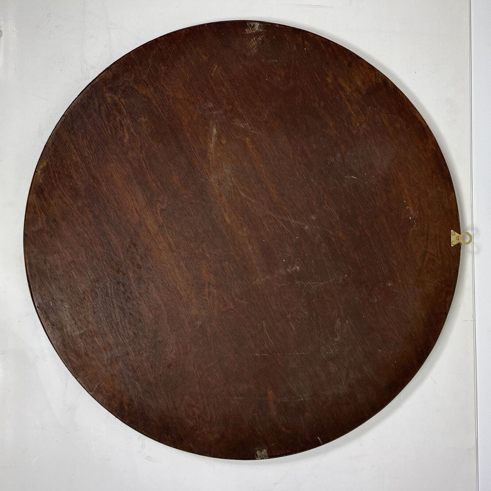 Specchio antico specchiera rotondo con cornice in legno scuro da parete d'epoca Categoria  Specchi e Cornici