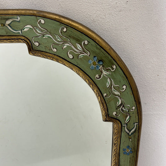 Specchio da parete stile Veneziano vintage antica specchiera Dipinta Verde Categoria  Specchi e Cornici