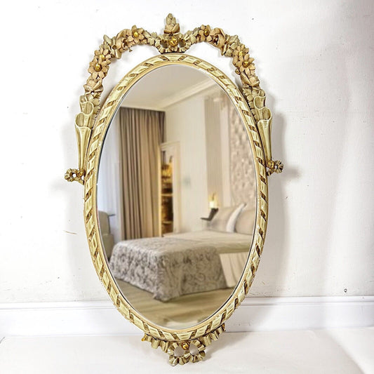 Specchio da parete veneziano vintage antica specchiera in legno oro Anni '30 '40 Categoria  Specchi e Cornici