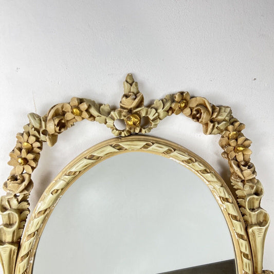 Specchio da parete veneziano vintage antica specchiera in legno oro Anni '30 '40 Categoria  Specchi e Cornici