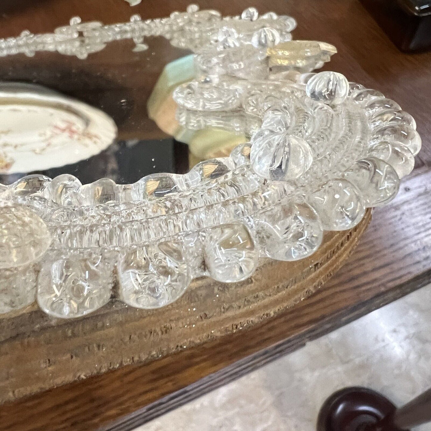 Specchio Veneziano in Vetro di Murano Vintage anni 70 80 Specchietto da Muro Categoria Vetri e Cristalli