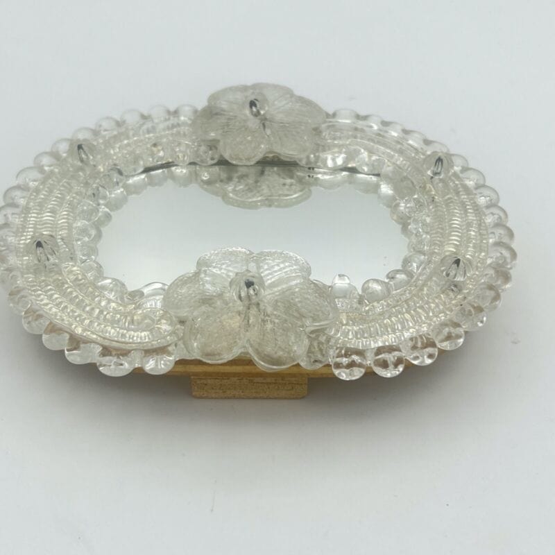 Specchio Veneziano in Vetro di Murano Vintage anni 70 80 Specchietto da tavolo Categoria  Vetri e Cristalli