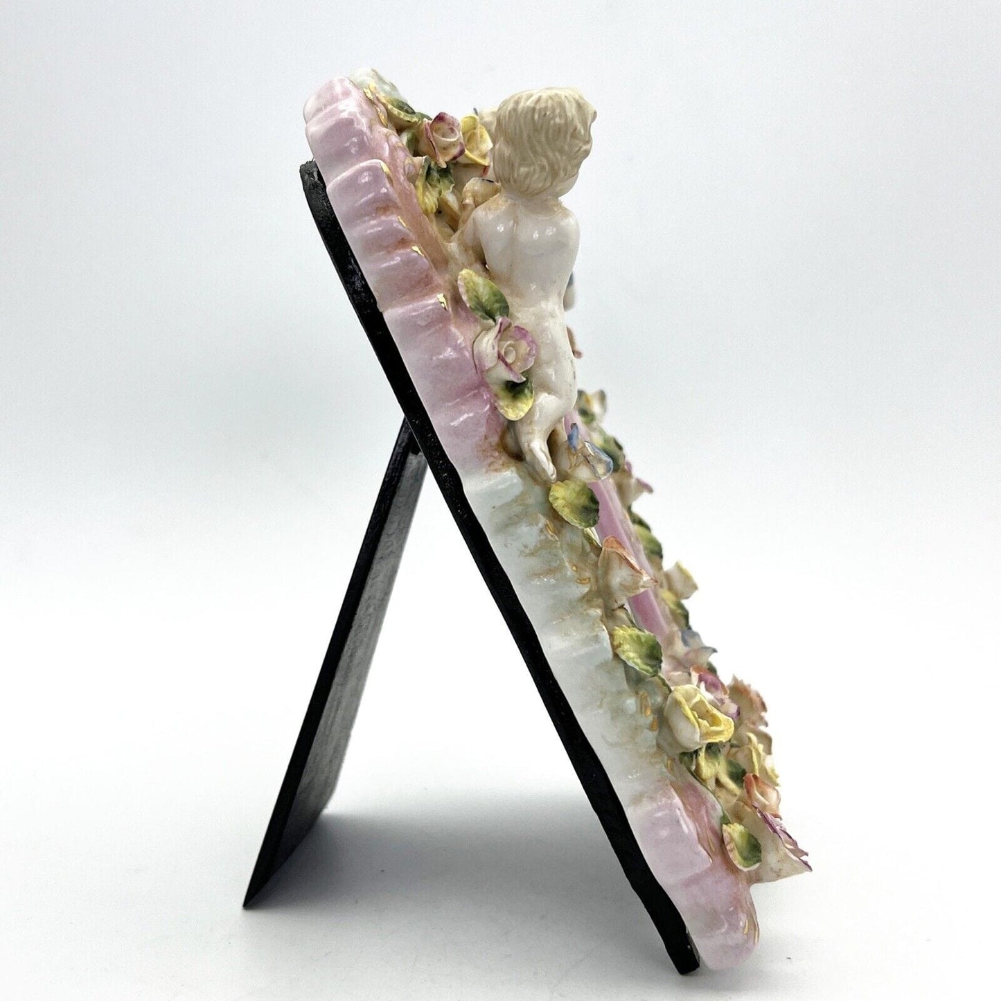 Specchio Vintage da toilette in porcellana Specchietto stile Meissen Cherubini Categoria  Altro