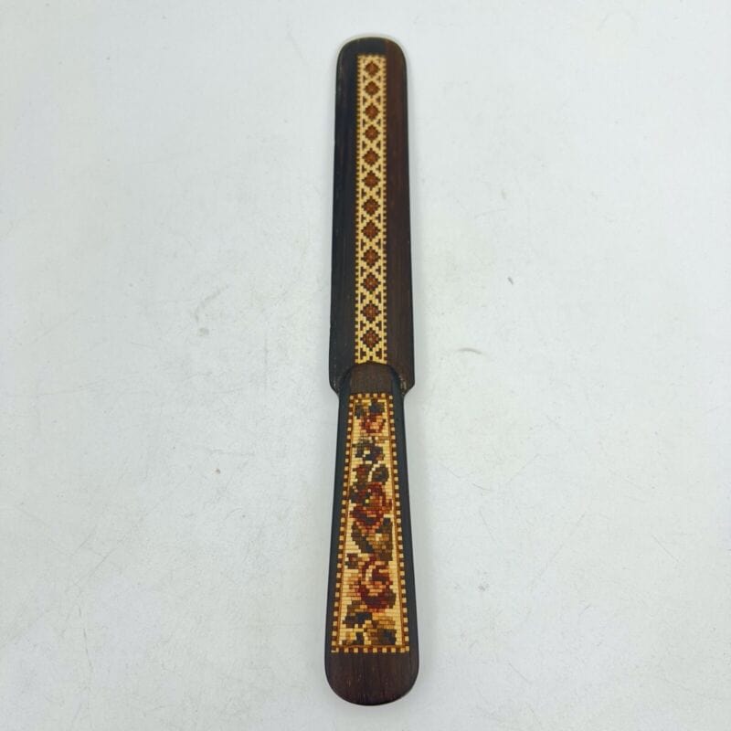 Tagliacarte vintage in legno stile Antico Sorrentino aprilettere micromosaico Categoria  Accessori scrivania e ufficio