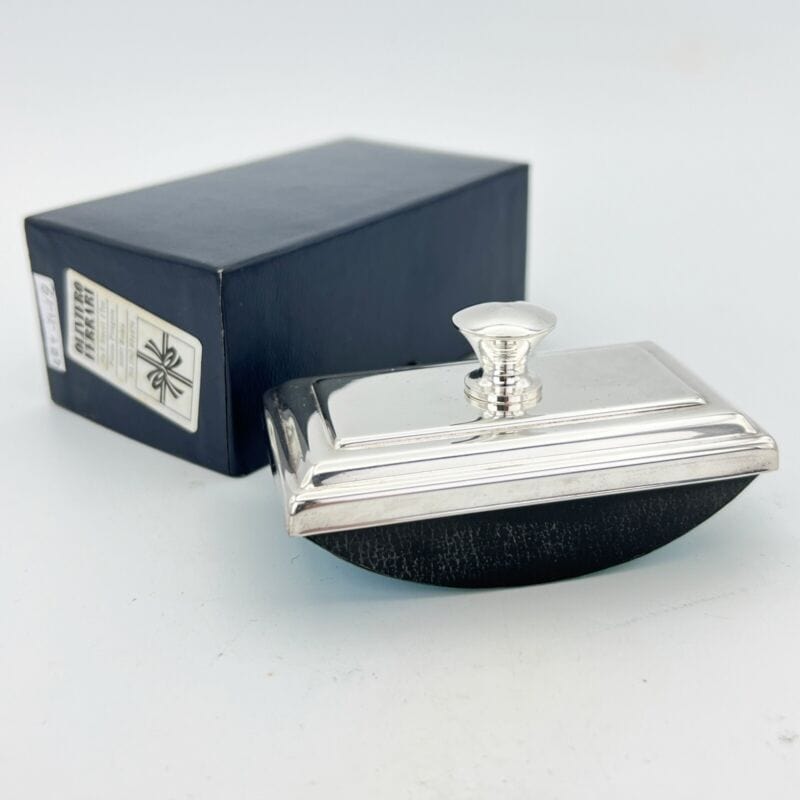 Tampone stile antico Blotter in silver plated asciuga inchiostro da scrivania Categoria Vari