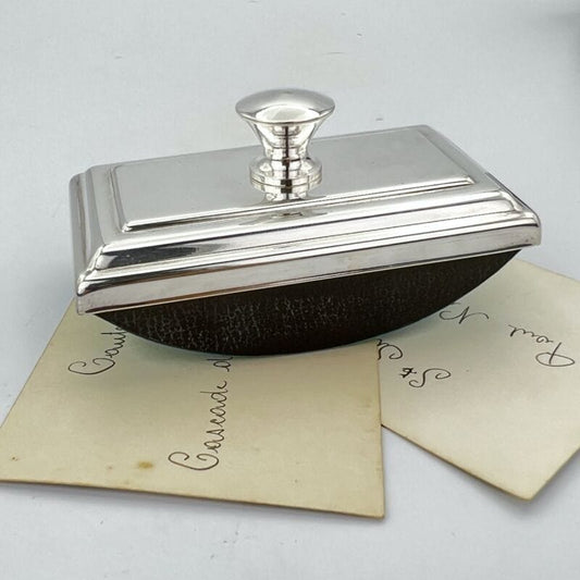 Tampone stile antico Blotter in silver plated  asciuga inchiostro da scrivania Categoria  Vari