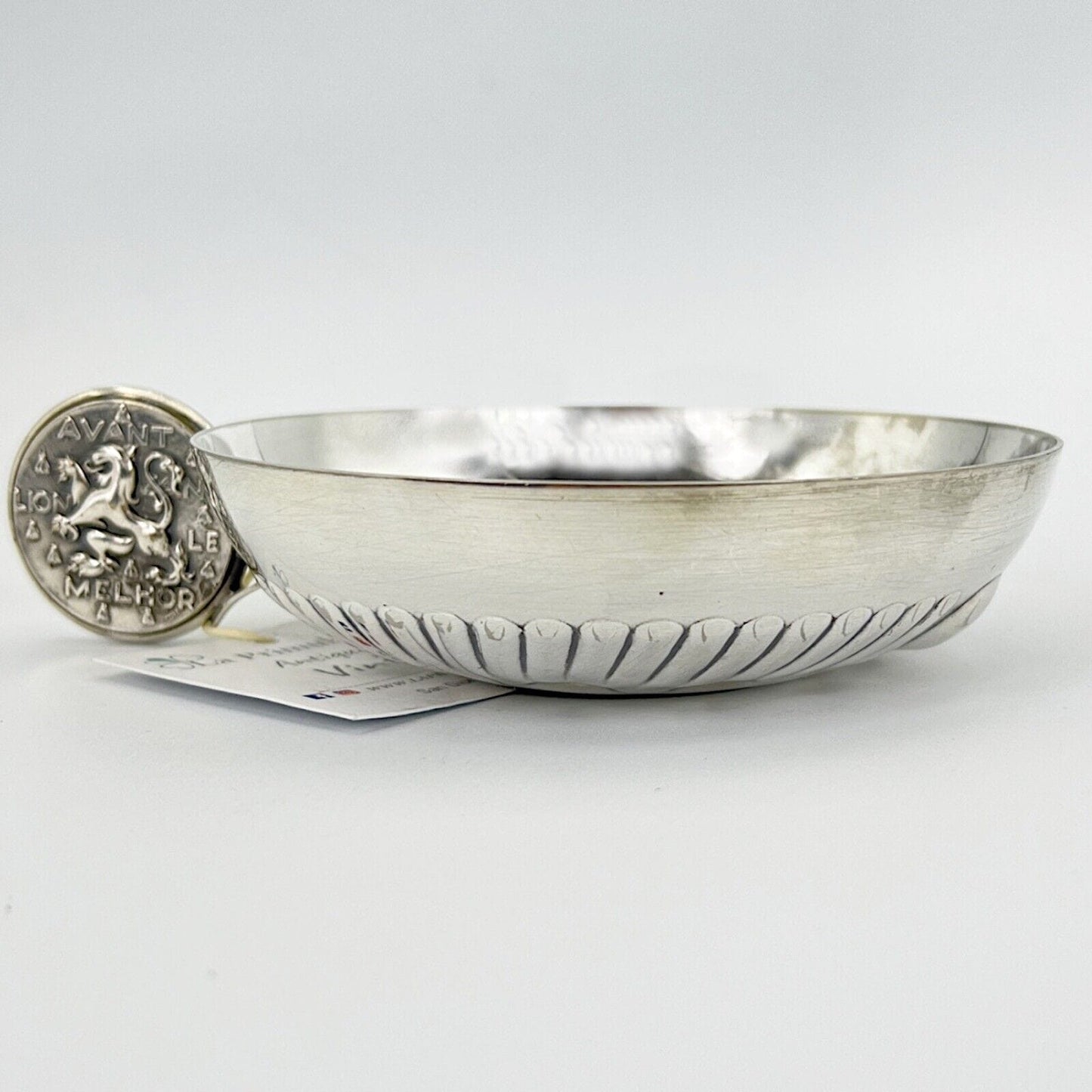 Tastevin in metallo Argentato francese Lione Vintage Silver Plated Enoteca Categoria Sheffield & Argento