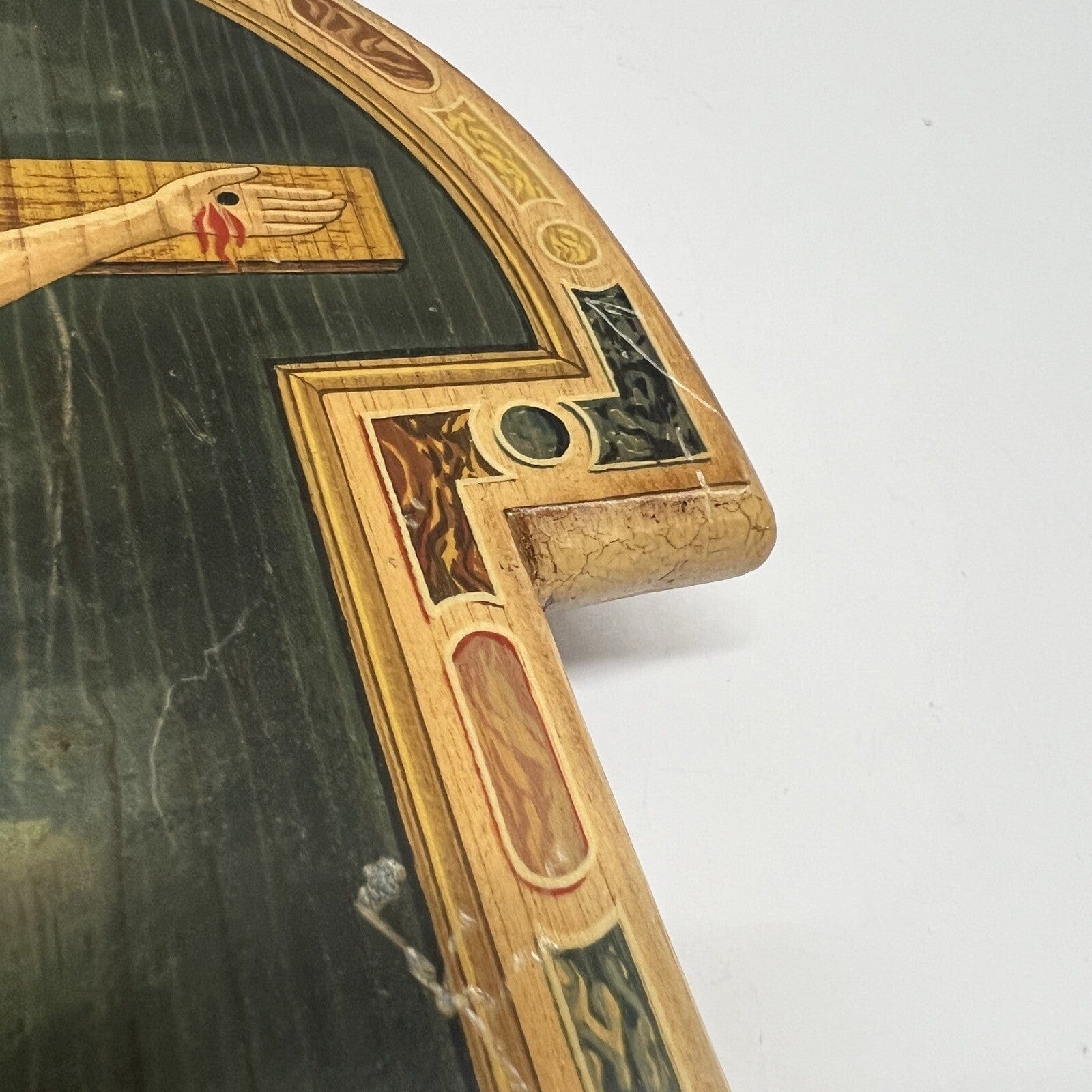 Tavola Crocifissione di Gesù Cristo in legno Icona religiosa Vintage Crocifisso Categoria  Oggetti sacri - rosari