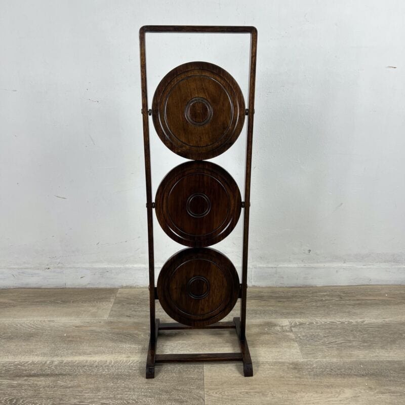Tavolino antico a piu ripiani in legno etagere pieghevole porta dolci cake stand Categoria  Tavoli - tavolinetti