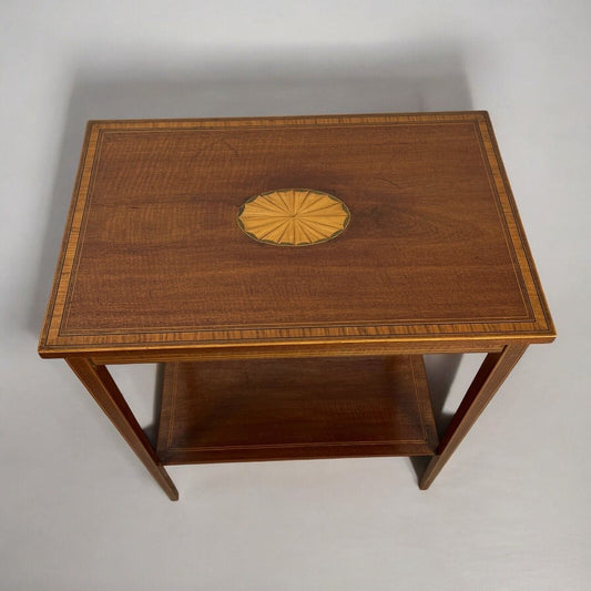 Tavolino antico inglese tavolo in legno di mogano da per salotto Intarsiato Categoria  Tavoli - tavolinetti
