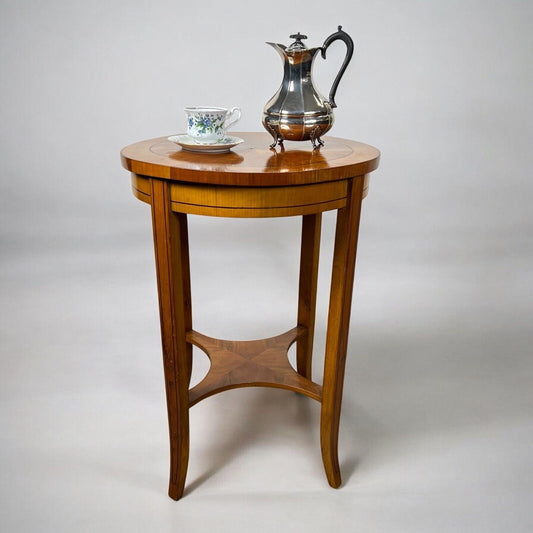 Tavolino antico rotondo tavolo in legno chiaro da per salotto porta telefono 900 Categoria  Tavoli - tavolinetti