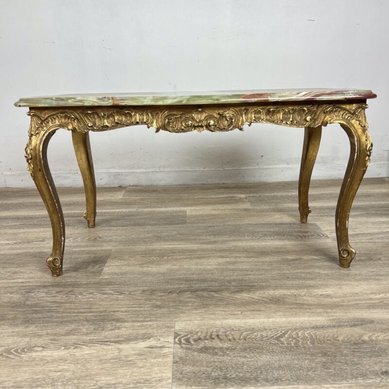 Tavolino antico stile barocco oro in legno e onice tavolo basso da salotto marmo Categoria  Tavoli - tavolinetti