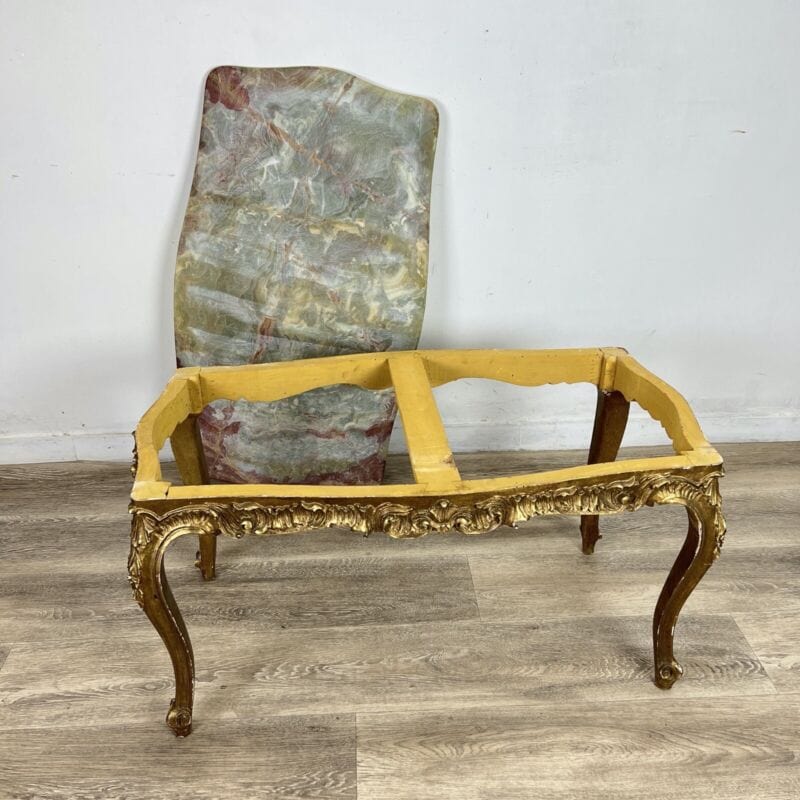 Tavolino antico stile barocco oro in legno e onice tavolo basso da salotto marmo Categoria  Tavoli - tavolinetti