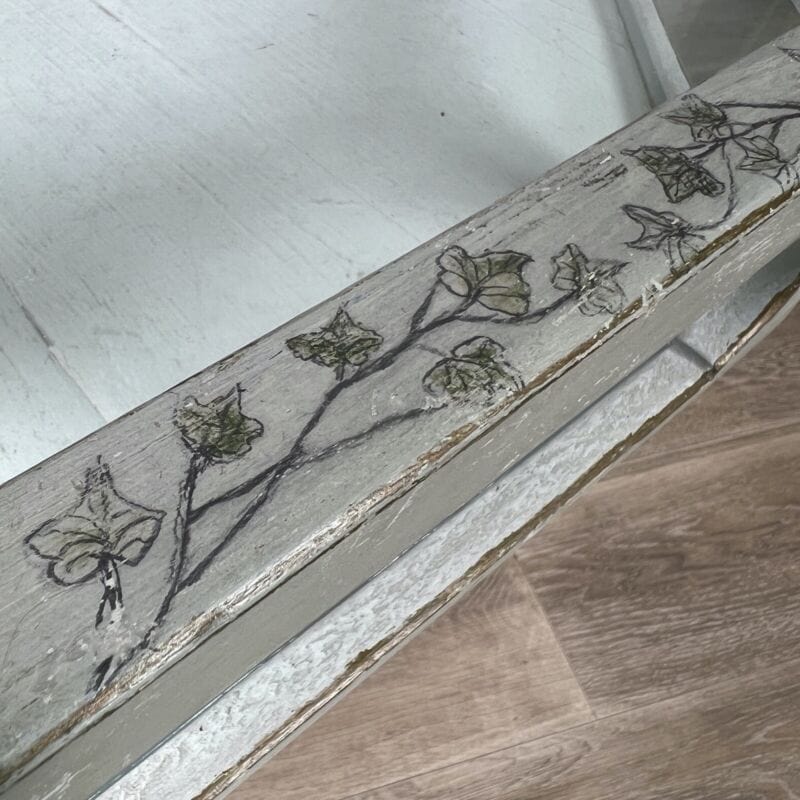 Tavolino bacheca antica tavolo vetrina espositore basso verde Provenzale Shabby Categoria  Arredamento