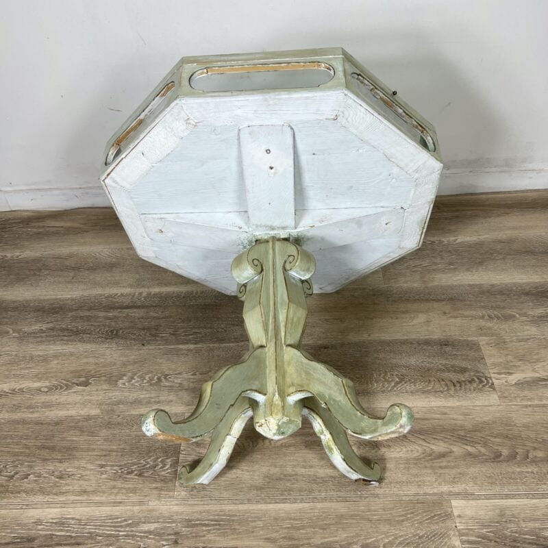 Tavolino bacheca antica tavolo vetrina espositore basso verde Provenzale Shabby Categoria  Arredamento