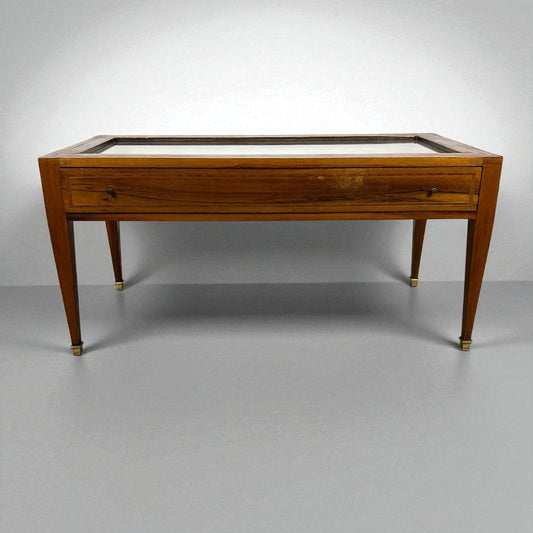 Tavolino bacheca antico tavolo vetrina espositore basso Stile Neoclassico 900 Categoria  Vetrine
