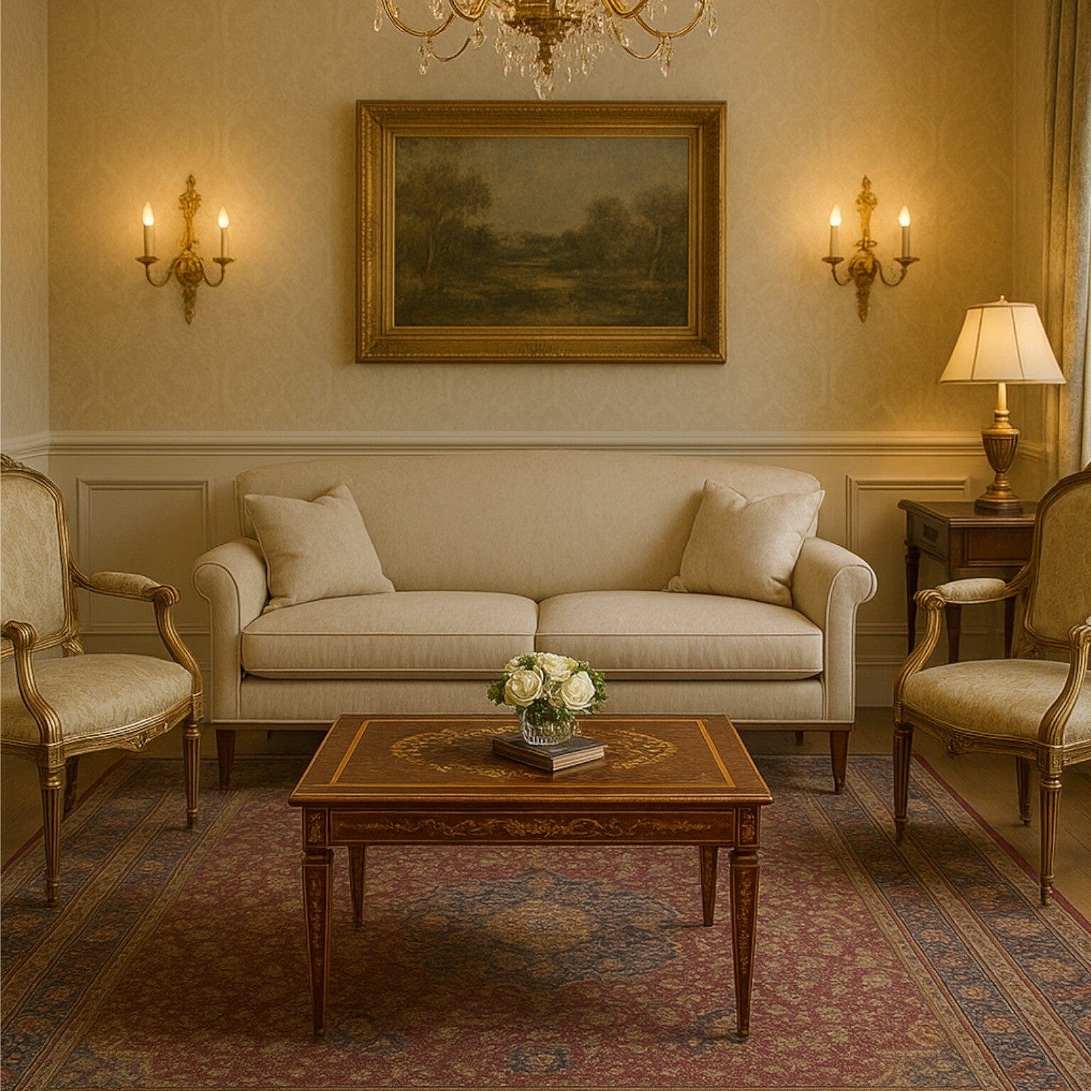 Tavolino da salotto antico in stile LUIGI XVI Epoca 900 Tavolo basso Intarsiato Categoria  Comodini