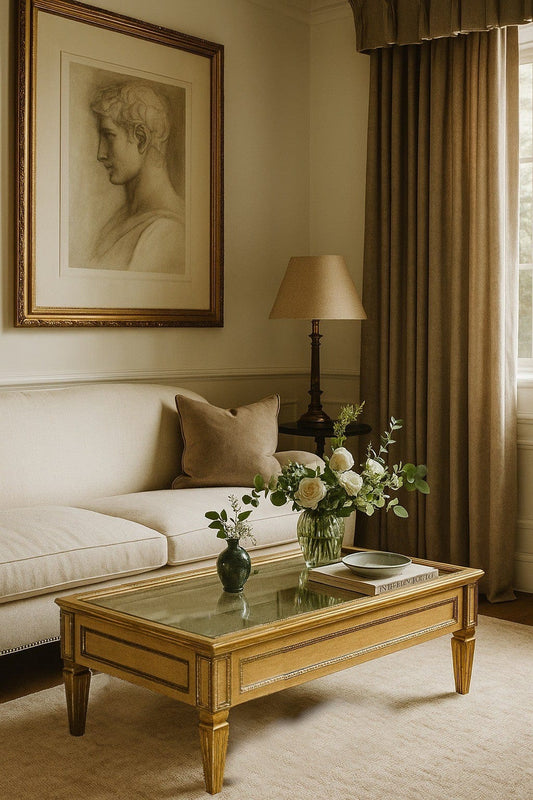 Tavolino da solotto vetro bacheca antico tavolo vetrina basso stile neoclassico Categoria  Tavoli - tavolinetti