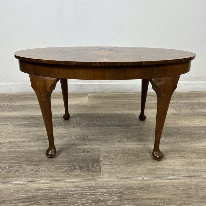 Tavolino Ovale antico tavolo stile deco vintage da salotto basso in radica noce Categoria  Arredamento