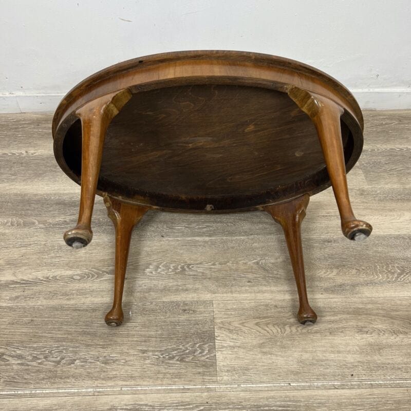 Tavolino Ovale antico tavolo stile deco vintage da salotto basso in radica noce Categoria  Arredamento