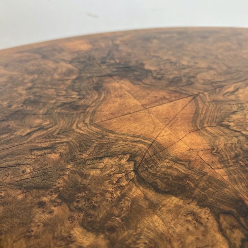 Tavolino Ovale antico tavolo stile deco vintage da salotto basso in radica noce Categoria  Arredamento