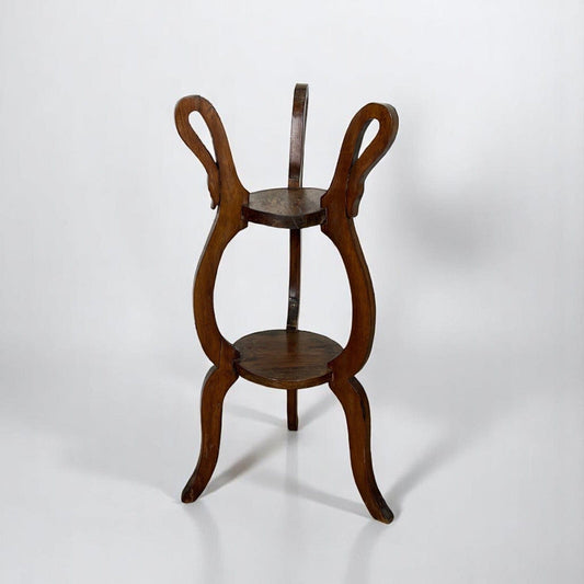 Tavolino portavaso antico a piu ripiani trespolo portapiante impero 800 in legno Categoria  Tavoli - tavolinetti