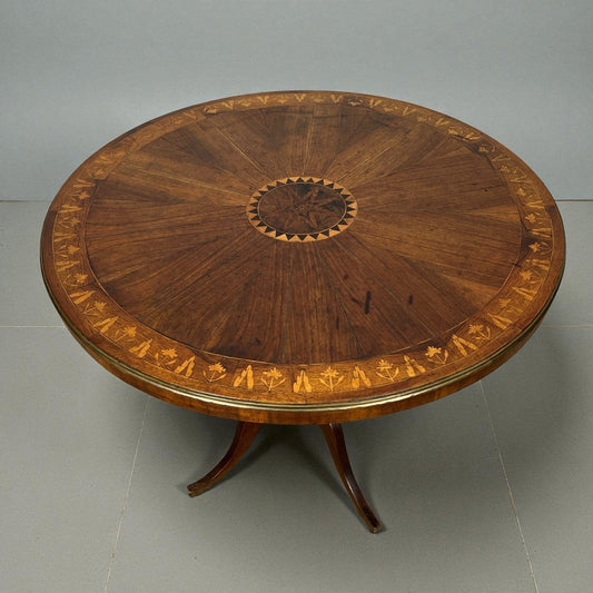 Tavolino rotondo antico tavolo basso da caffè per salotto stile classico 900 Categoria Comodini