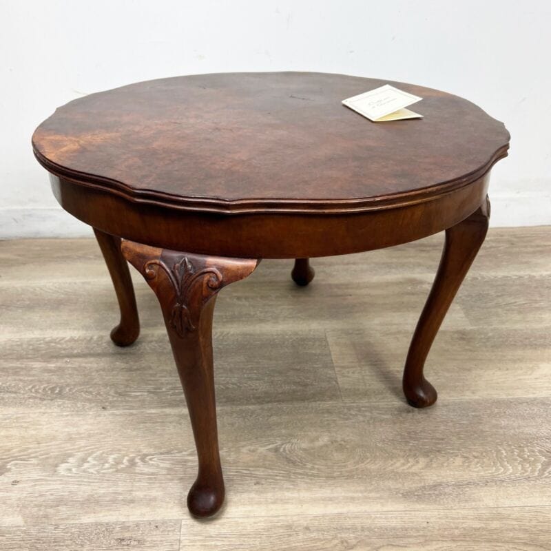 Tavolino rotondo antico tavolo deco vintage da salotto basso stile chippendale Categoria  Tavoli - tavolinetti