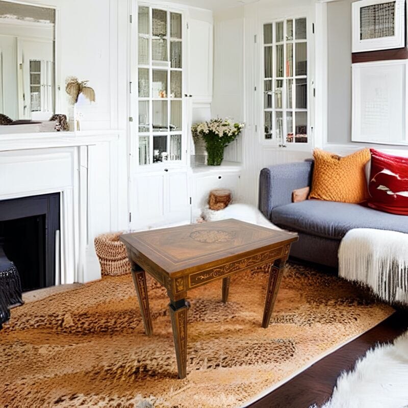 Tavolino tavolinetto da salotto antico in stile LUIGI XVI 900 legno intarsiato Categoria  Arredamento