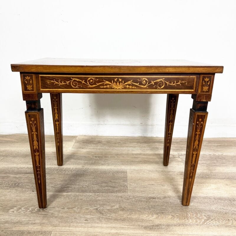 Tavolino tavolinetto da salotto antico in stile LUIGI XVI 900 legno intarsiato Categoria  Arredamento
