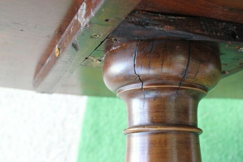 Tavolino tavolo antico da salotto per soggiorno in legno ovale a biscotto 800 Categoria Arredamento
