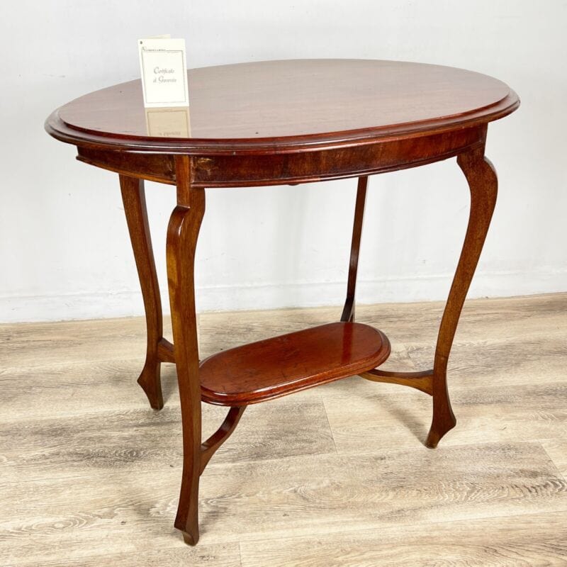 Tavolino tavolo antico da salotto soggiorno in legno due ripiani inglese '800 Categoria  Arredamento