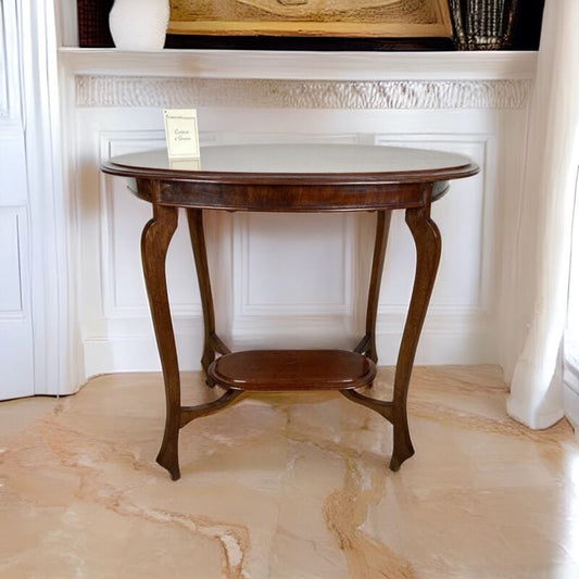 Tavolino tavolo antico da salotto soggiorno in legno due ripiani inglese '800 Categoria  Arredamento