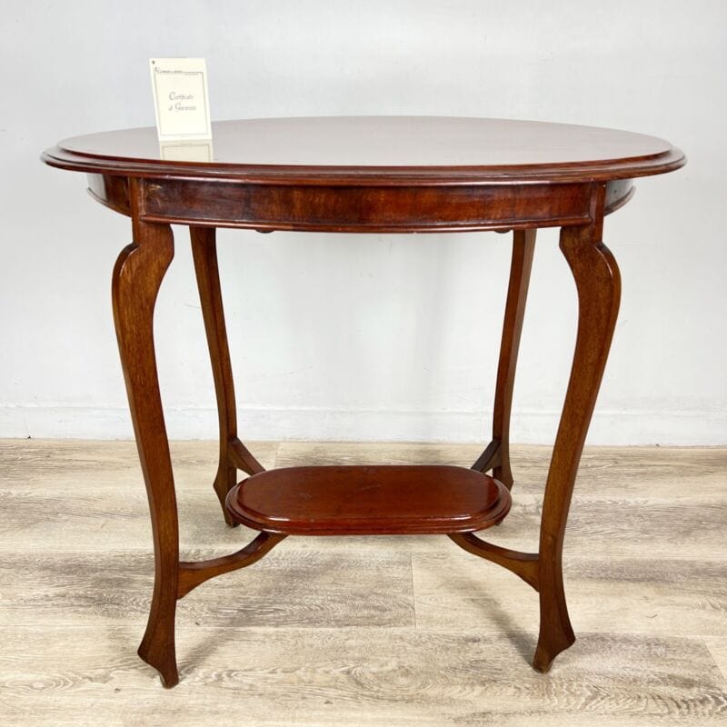 Tavolino tavolo antico da salotto soggiorno in legno due ripiani inglese '800 Categoria  Arredamento