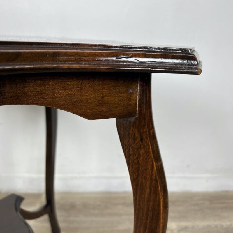 Tavolino tavolo antico da salotto soggiorno in legno mogano quadrato inglese 900 Categoria Arredamento