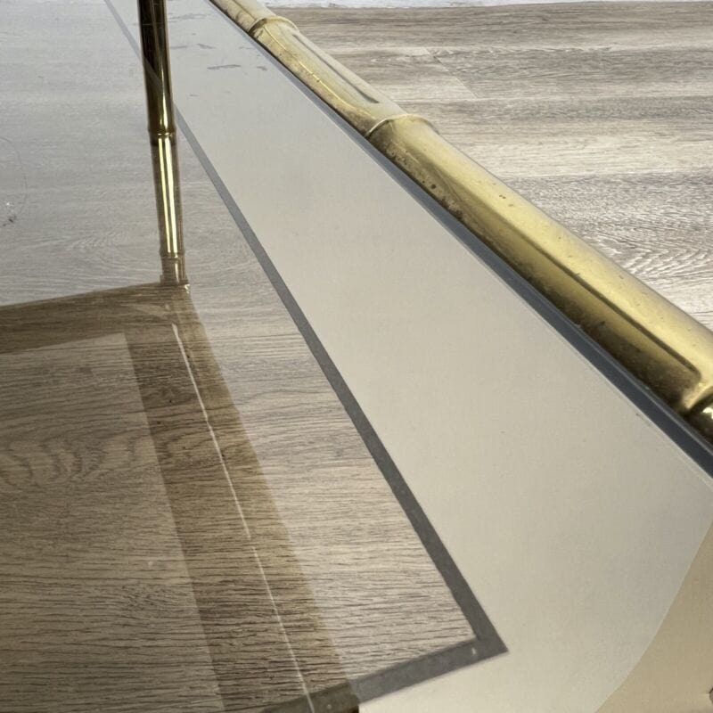 Tavolino Tavolo basso caffe da salotto in ottone e vetro anni 70’ vintage Bambu Categoria  Tavoli - tavolinetti