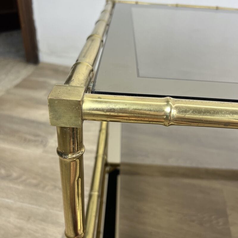 Tavolino Tavolo basso caffe da salotto in ottone e vetro anni 70’ vintage Bambu Categoria  Tavoli - tavolinetti