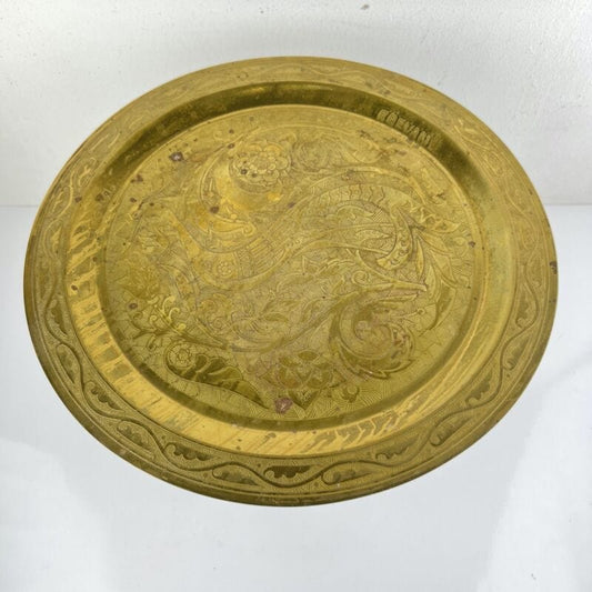 Tavolino tavolo orientale basso da the tè  in legno pieghevole vassoio ottone Categoria  Tavoli - tavolinetti