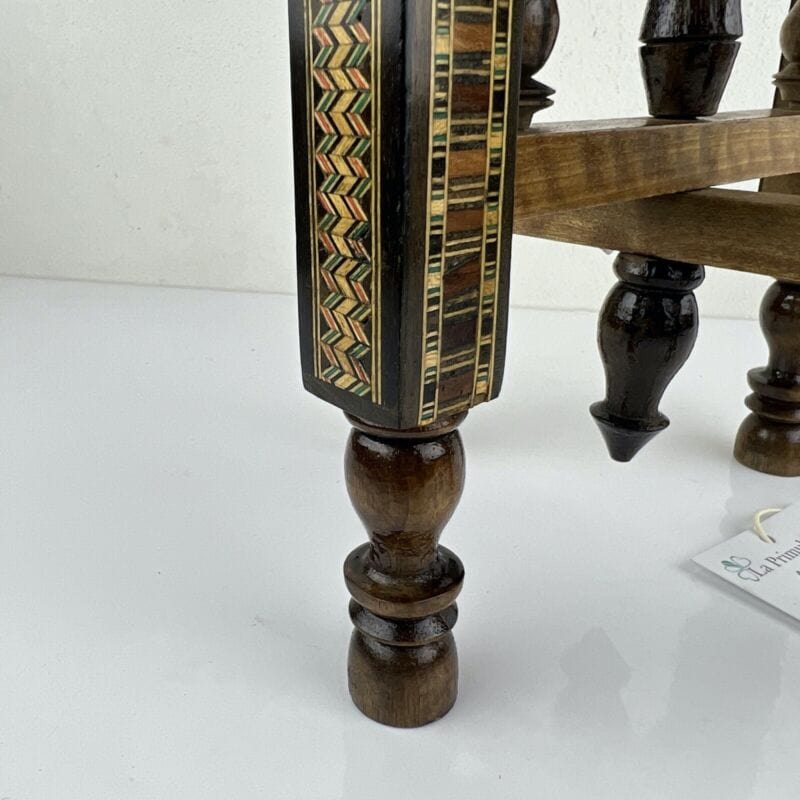 Tavolino tavolo orientale basso da the tè in legno pieghevole vassoio ottone Categoria Tavoli - tavolinetti