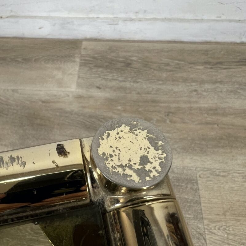 Tavolino tavolo vintage in ottone finto bambu vetro da salotto anni 70 di design Categoria  Tavoli - tavolinetti