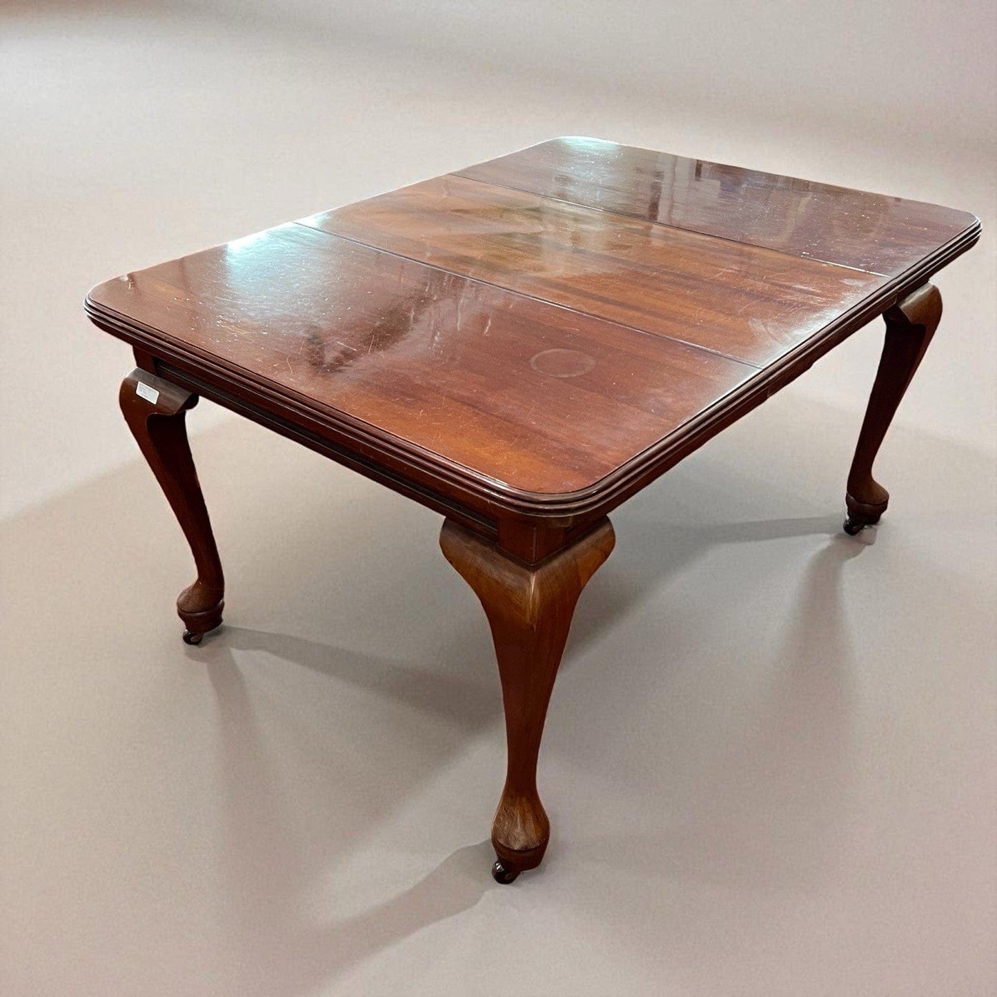 Tavolo antico allungabile in legno di mogano da pranzo d'epoca stile Queen Anne Categoria Tavoli - tavolinetti