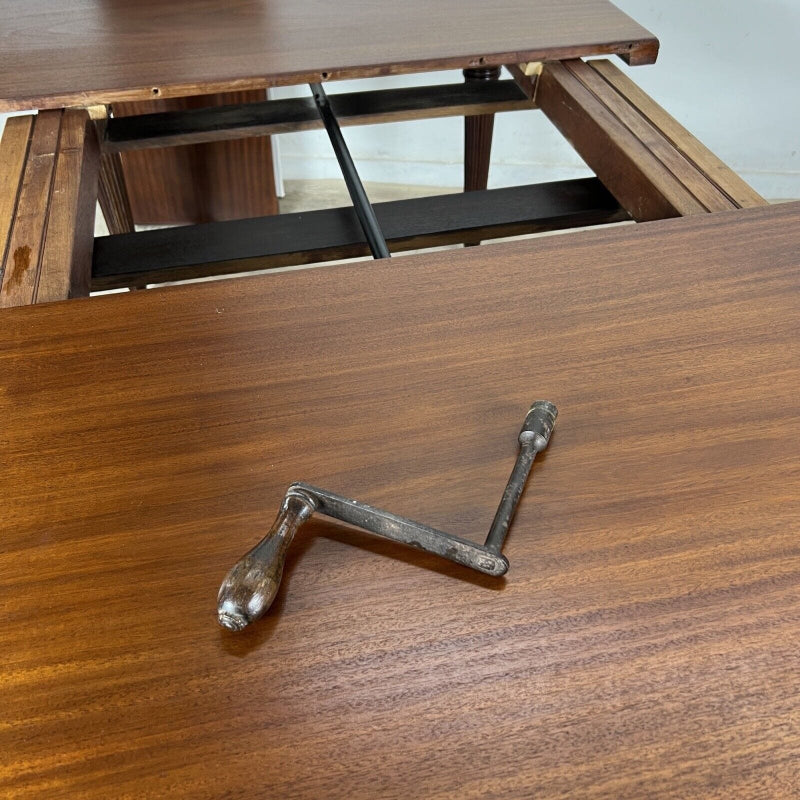 Tavolo antico allungabile in legno mogano quadrato da pranzo d'epoca 800 Inglese Categoria  Tavoli - tavolinetti