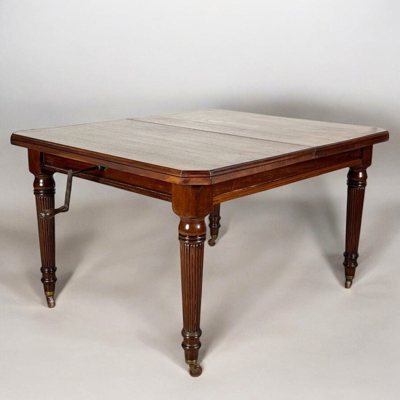 Tavolo antico allungabile in legno mogano quadrato da pranzo d'epoca 800 Inglese Categoria  Tavoli - tavolinetti