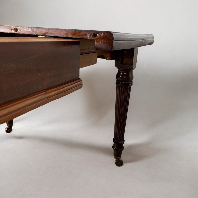 Tavolo antico allungabile in legno mogano quadrato da pranzo d'epoca 800 Inglese Categoria  Tavoli - tavolinetti