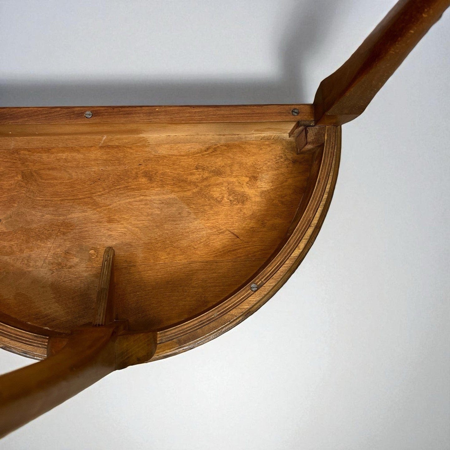 Tavolo consolle da ingresso Mezzaluna antica tavolino piano in radica Stile Deco Categoria Tavoli - tavolinetti