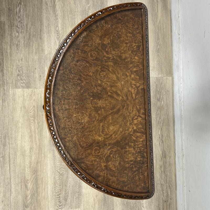 Tavolo consolle da ingresso Mezzaluna antica tavolino piano in radica Stile Deco Categoria  Tavoli - tavolinetti