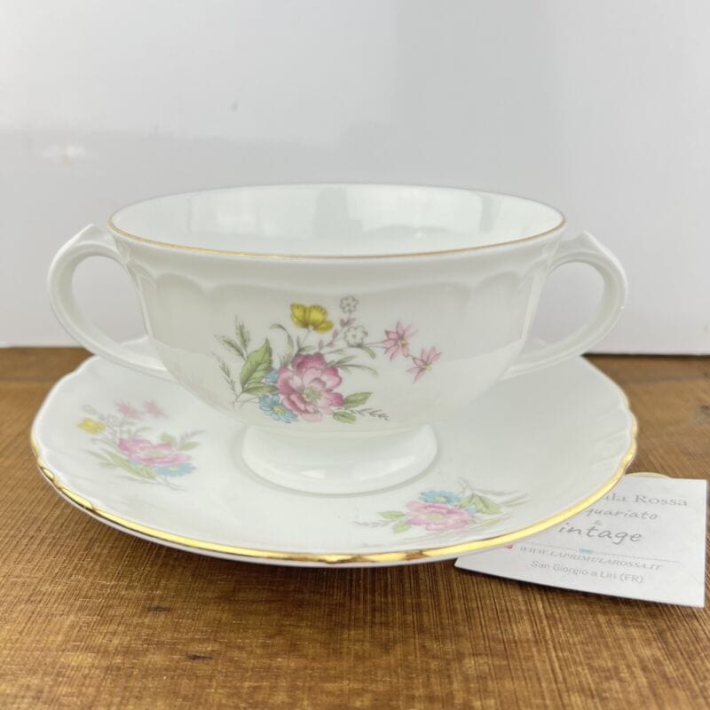Tazza antica da Colazione Brodo in porcellana Vecchio Ginori Scodella Vintage Categoria  Centrotavola e Ciotole